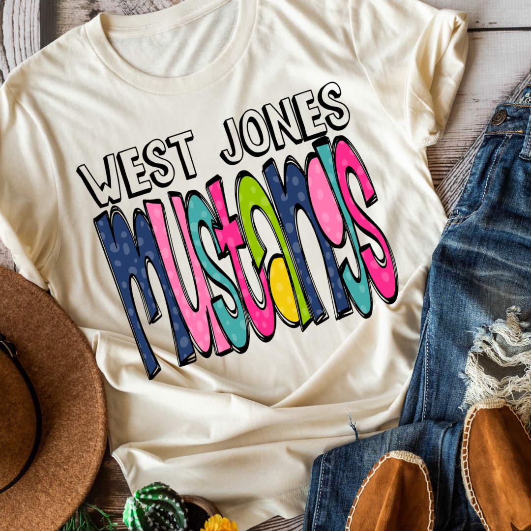 West Jones Mustangs Colorful