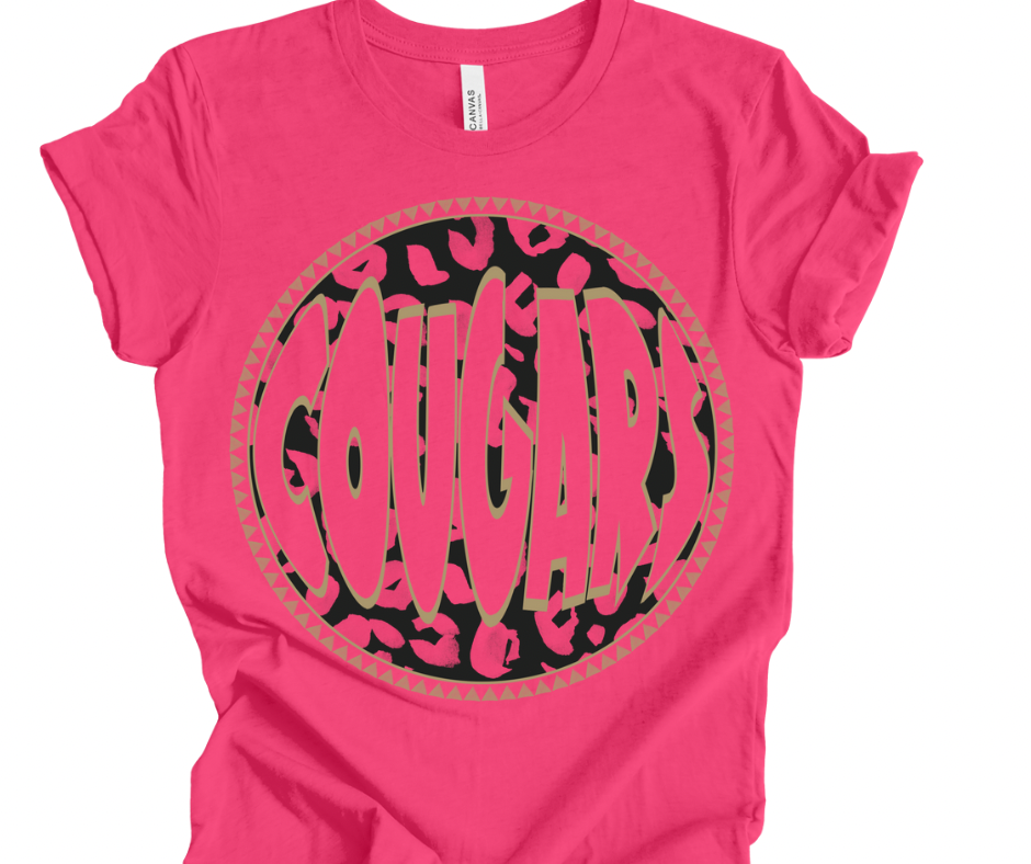 Cougars Leopard Retro Circle