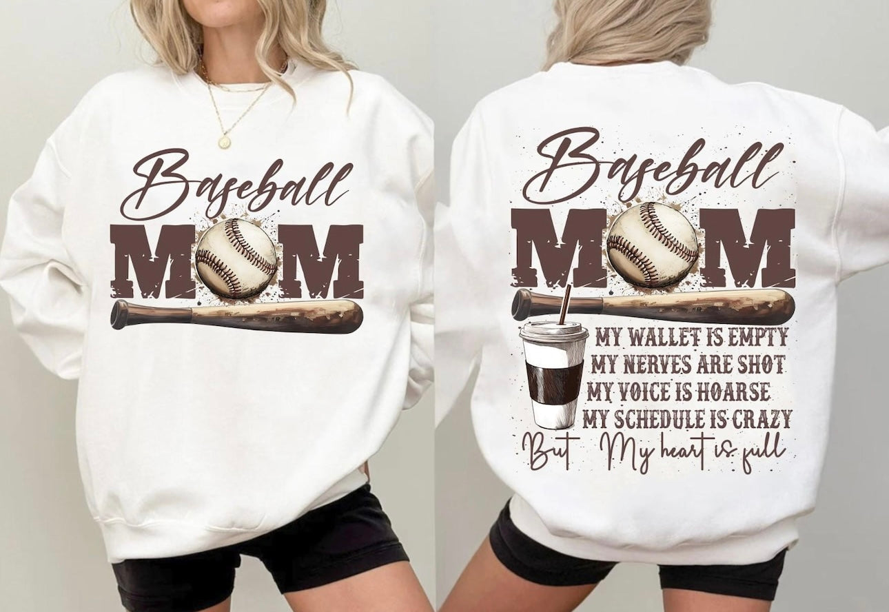 Baseball Mom - Heart is Full
