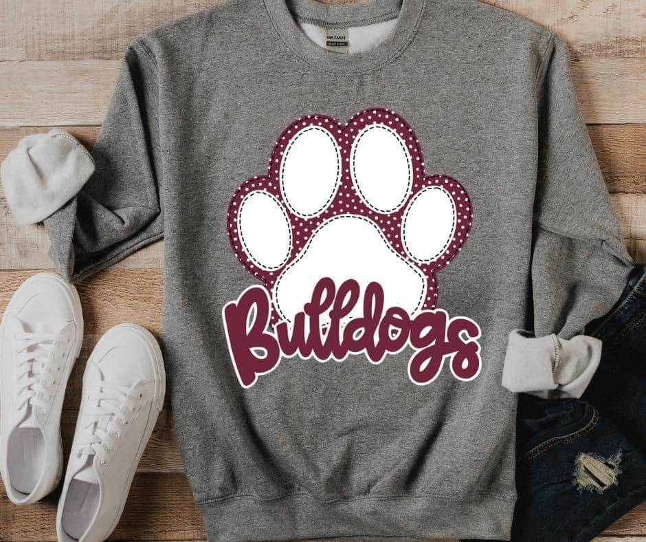 Bulldogs Paw Polka Dot