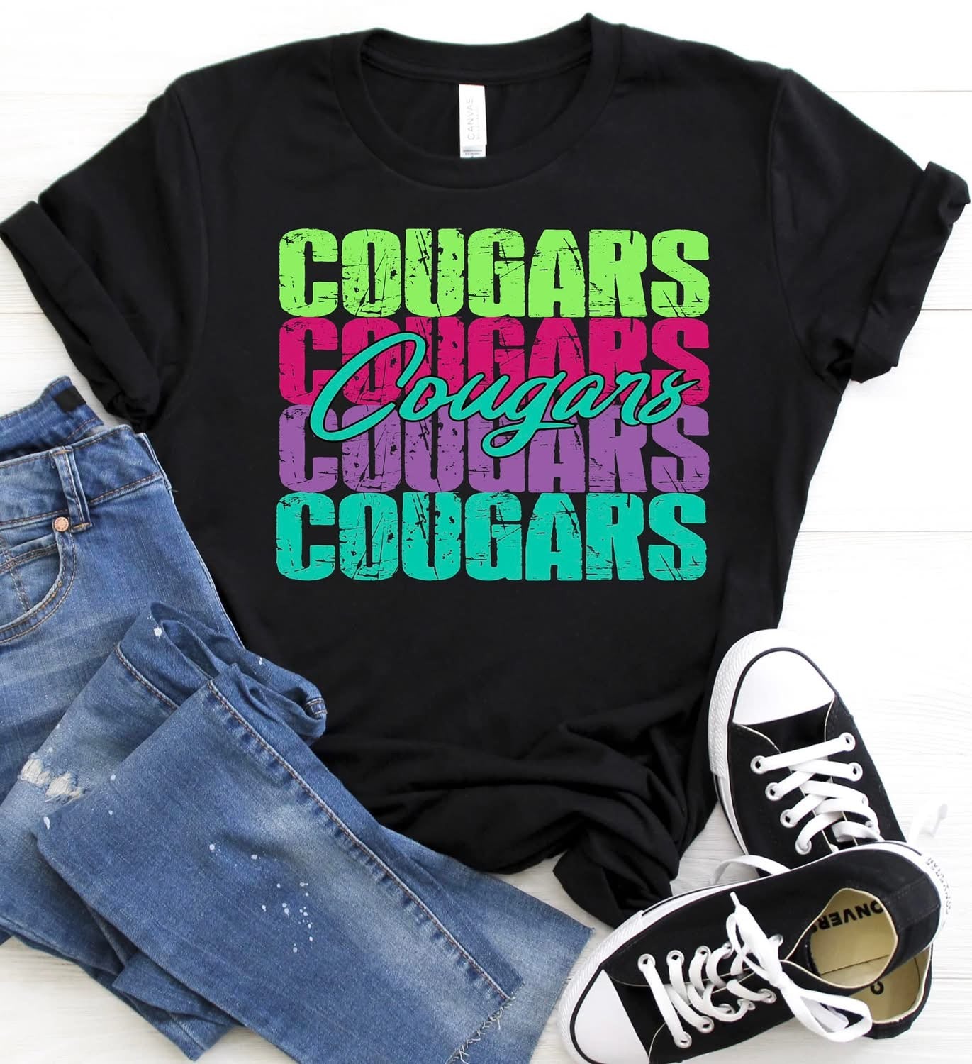 Cougars Multicolor Stacked