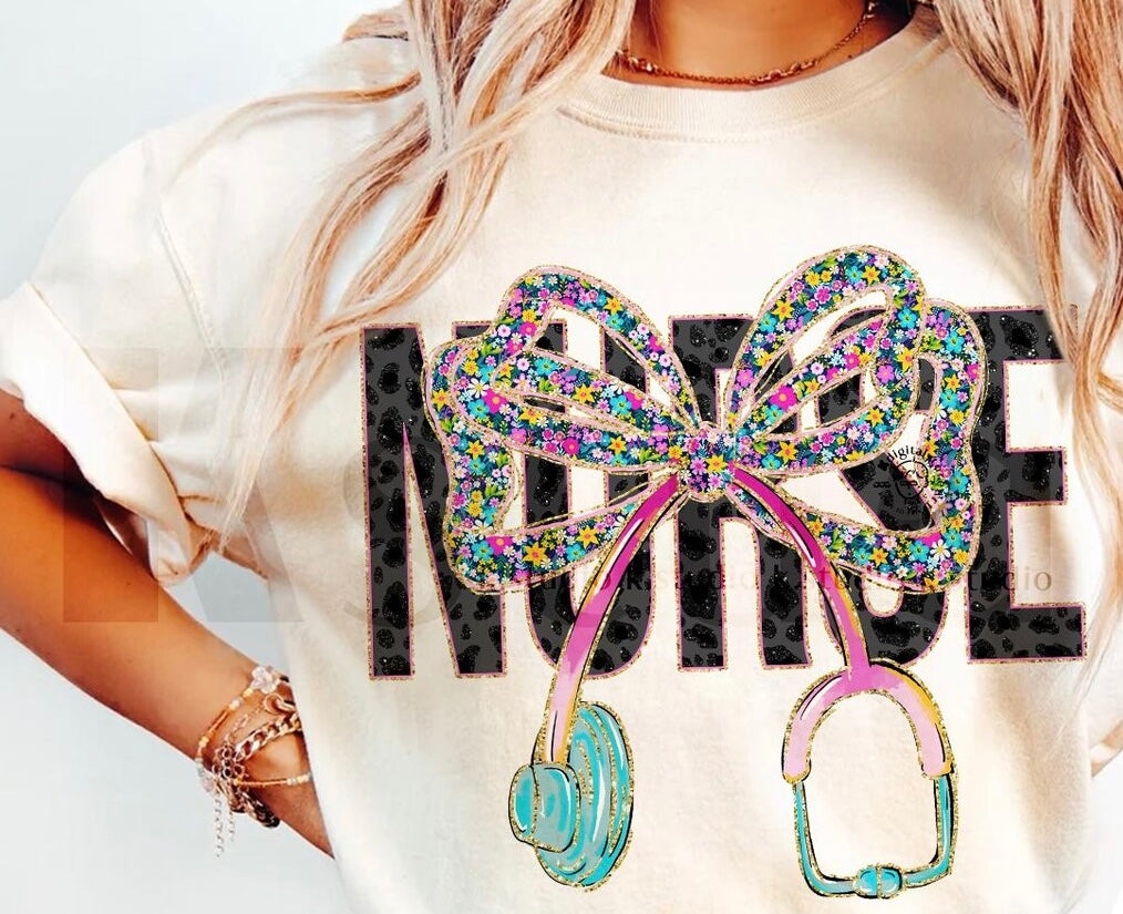 Nurse (Floral/Leopard Coquette)