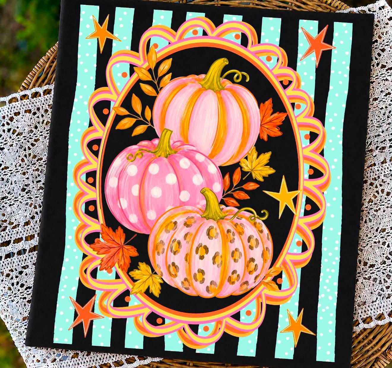 Pumpkin Scallop & Stripes