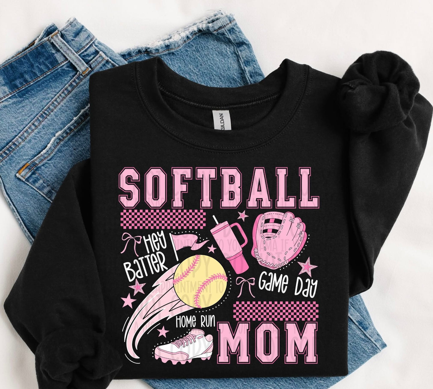 Pink Softball Mom Collage