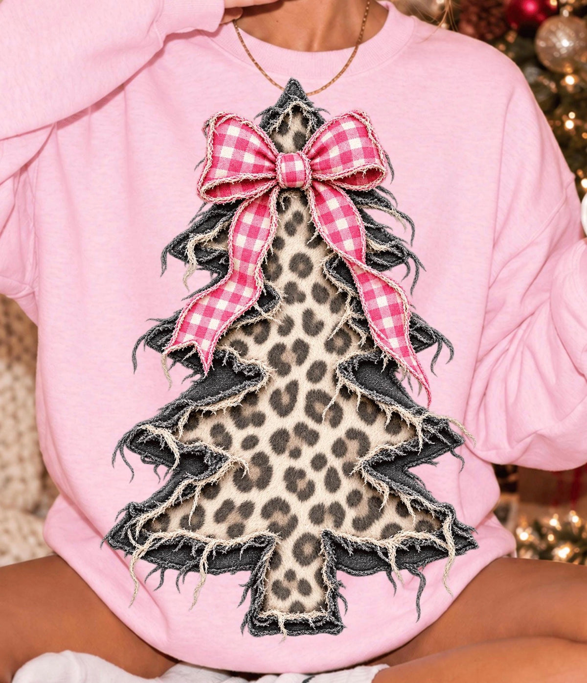 *FAUX* Shaggy Christmas Tree with Bow