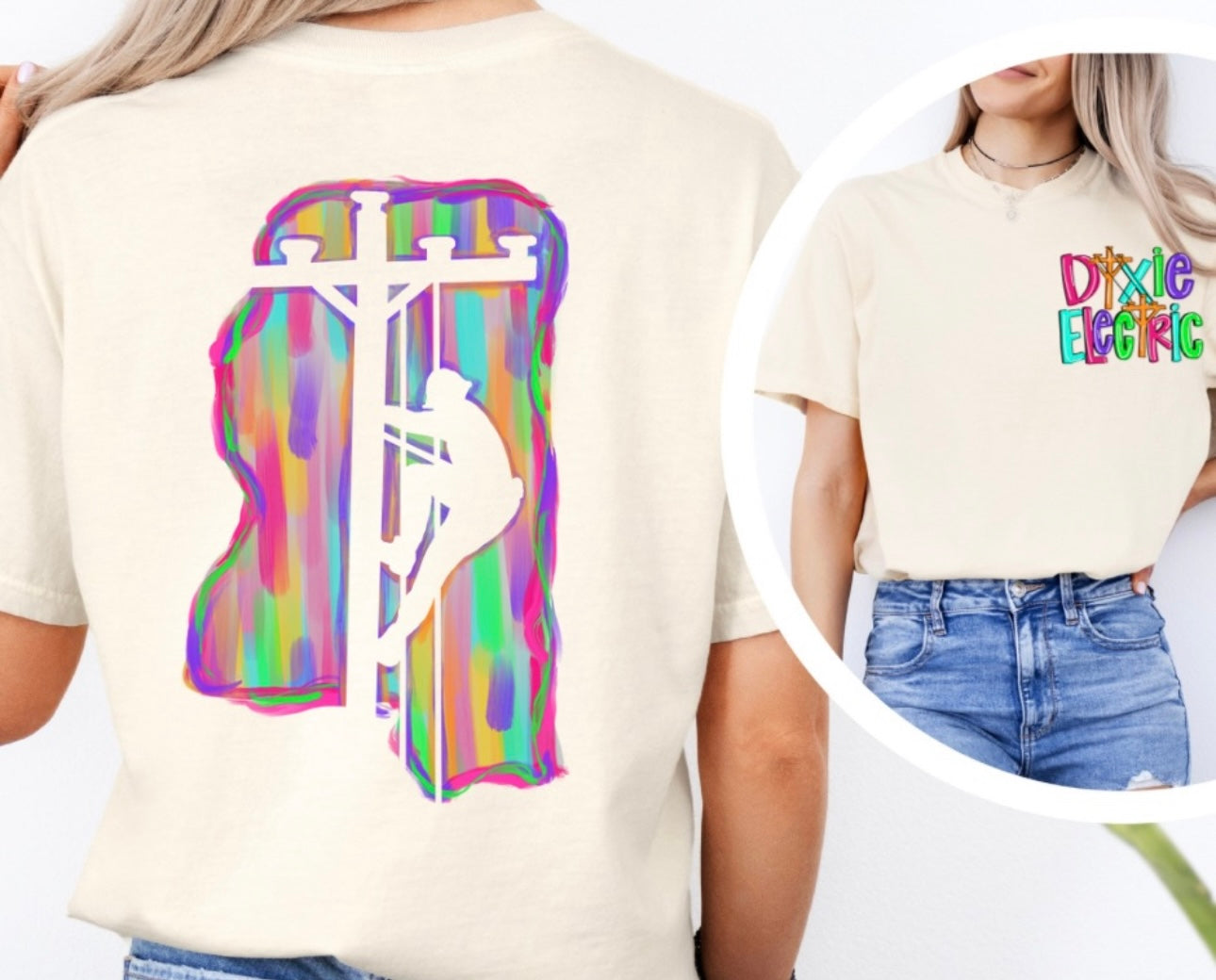 Dixie Electric Lineman Brushstroke