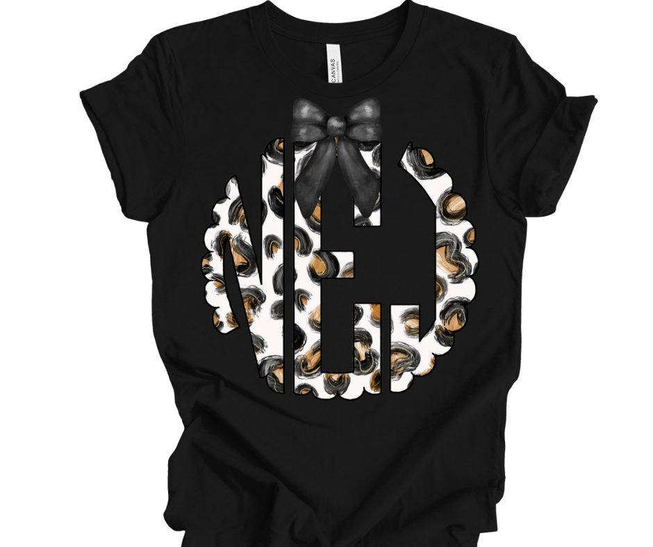 NEJ Leopard Monogram