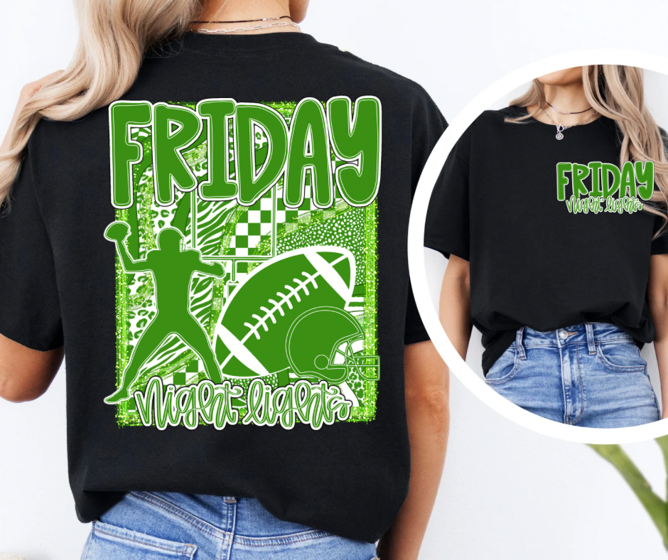 Friday Night Lights (AJD) Green & White