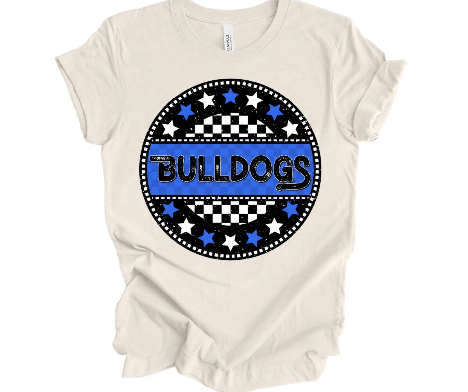 Bulldogs Checkered Star (Royal/Black)