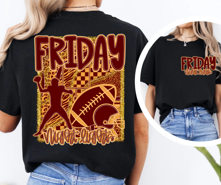 Friday Night Lights (AJD) Maroon & Gold