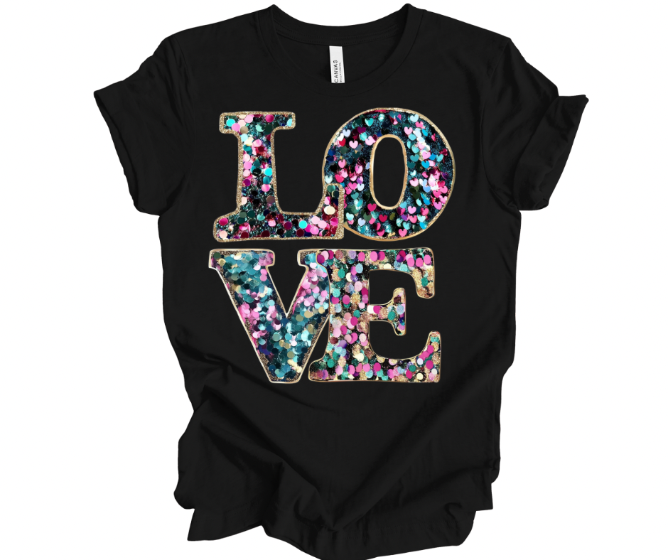 LOVE (*Faux Sequin)