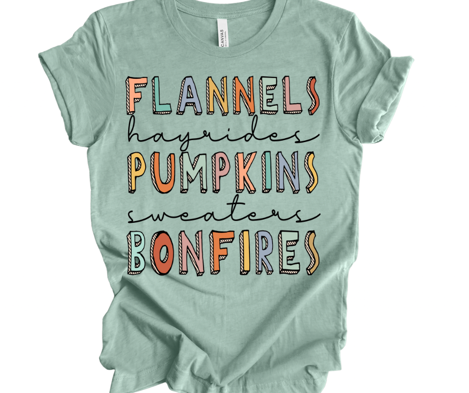 Flannels Pumpkins Bonfires