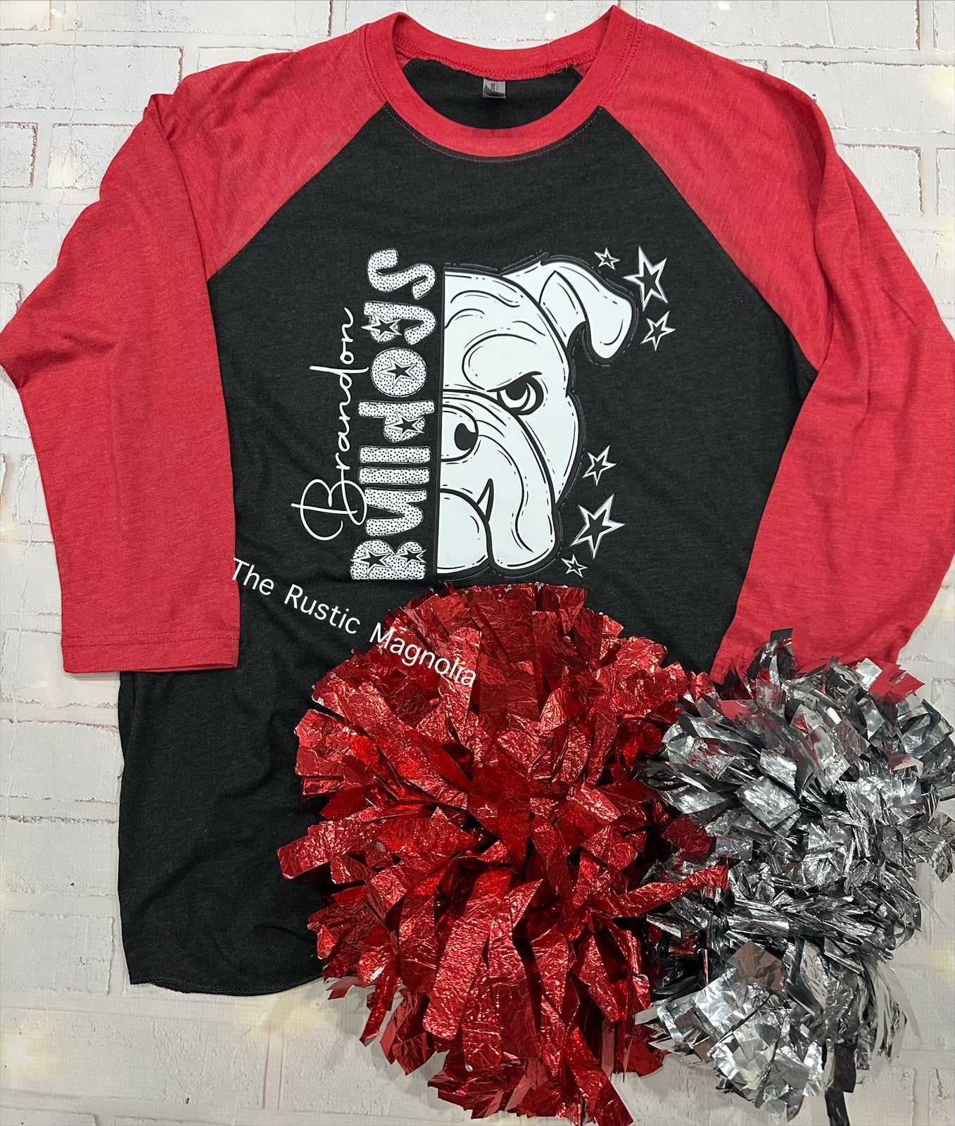 Brandon Bulldogs Dots & Stars Raglan