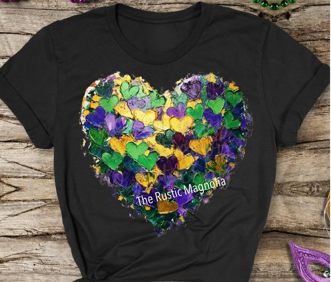 Painted Heart - Mardi Gras