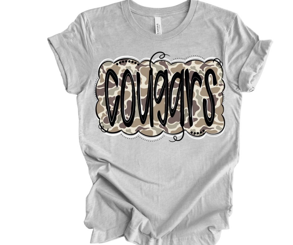 Camo Cougars Doodle