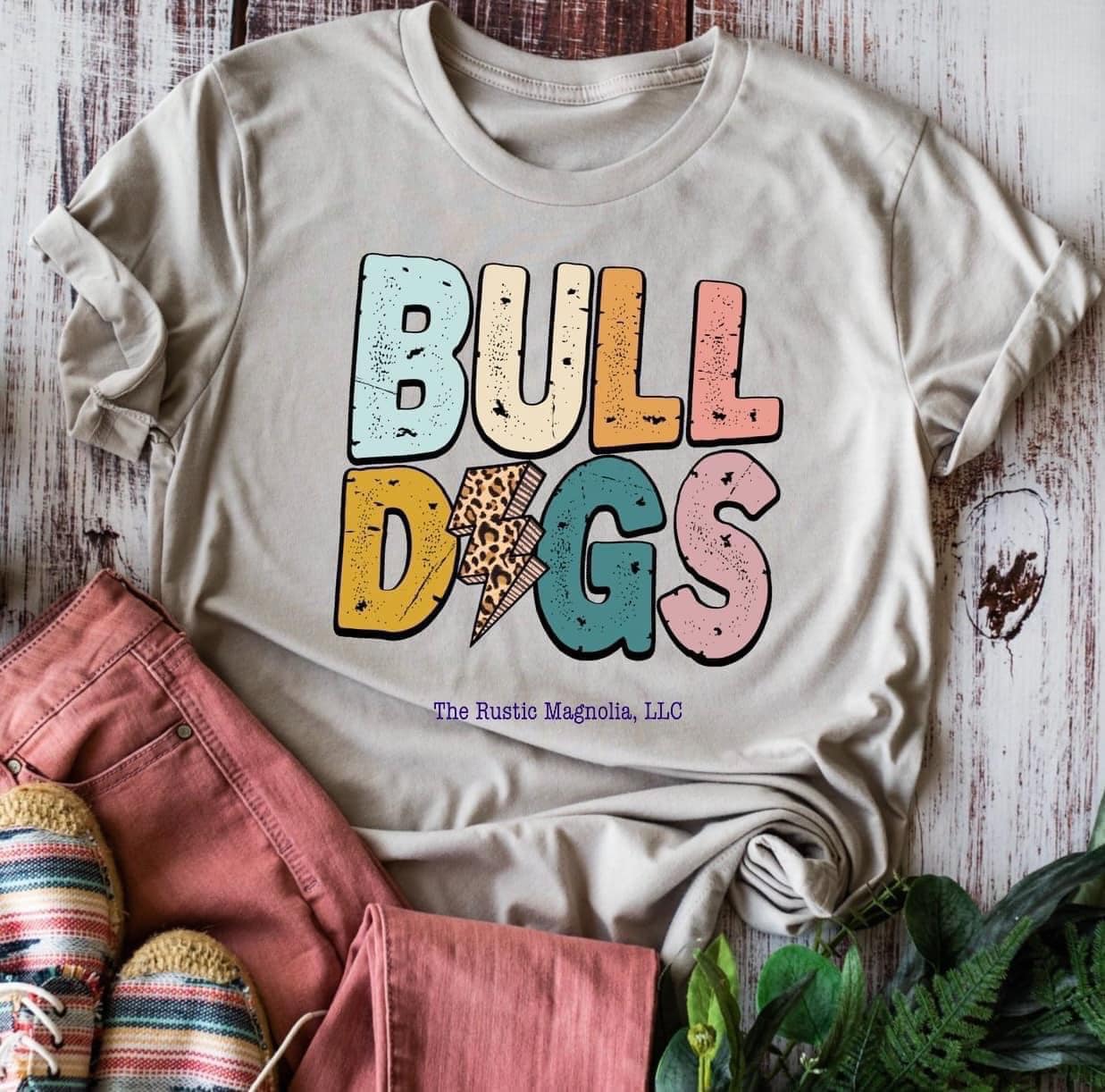 Bulldogs Grunge Lightning Bolt