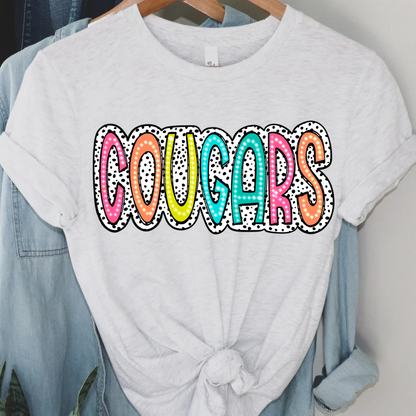Cougars Bright Polka Dot