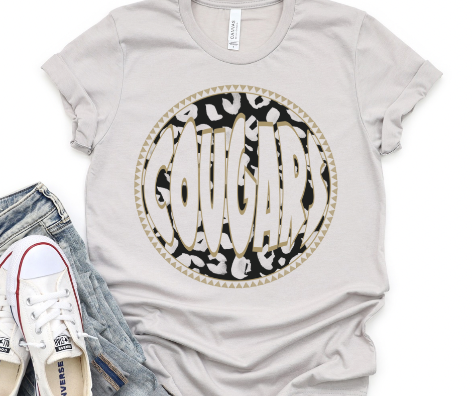 Cougars Leopard Retro Circle