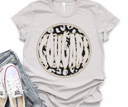 Cougars Leopard Retro Circle