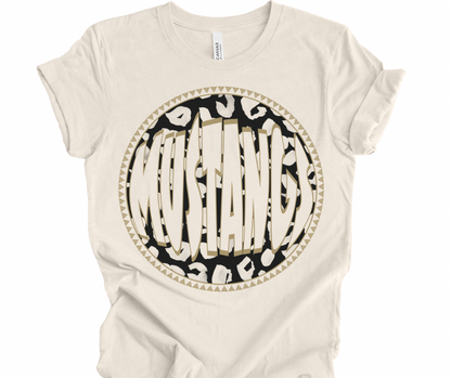 Mustangs Leopard Retro Circle