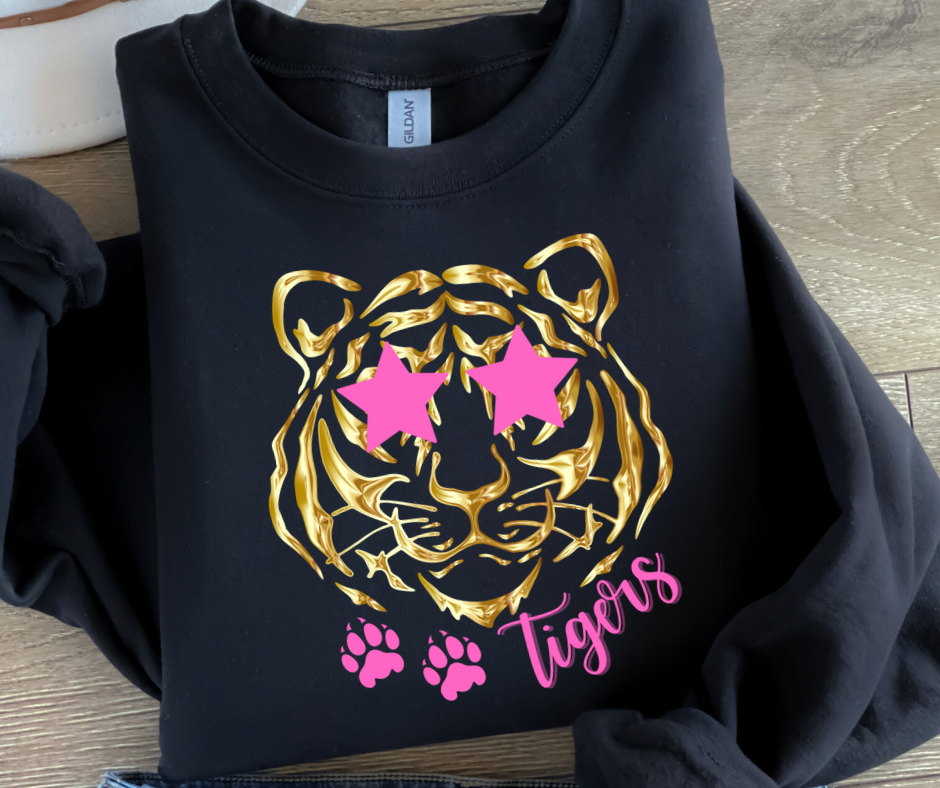 Preppy Tigers (Gold & Pink)
