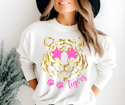 Preppy Tigers (Gold & Pink)