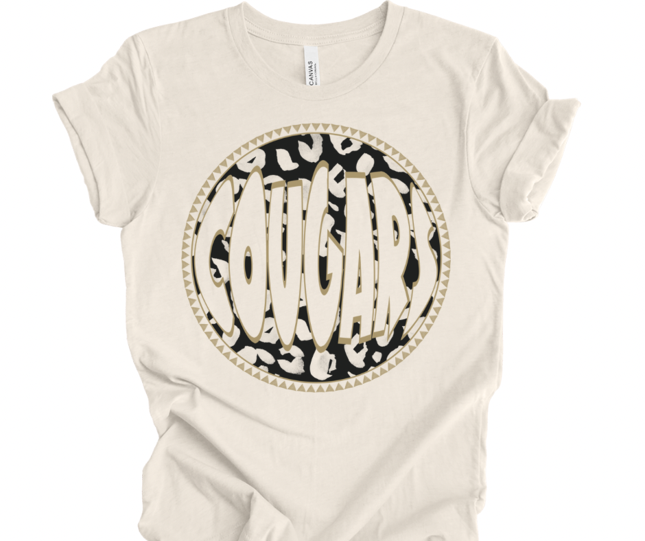 Cougars Leopard Retro Circle