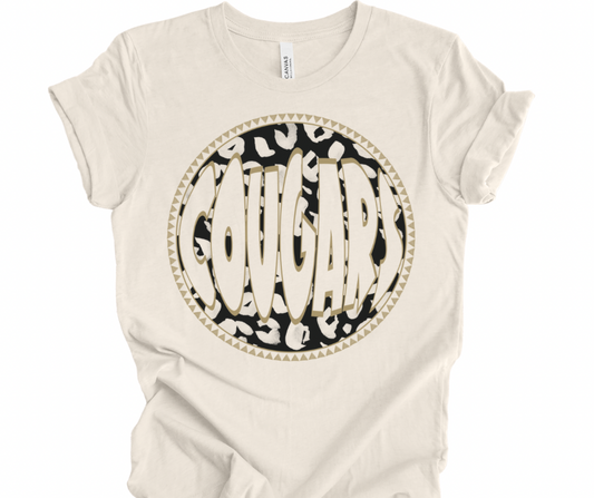 Cougars Leopard Retro Circle