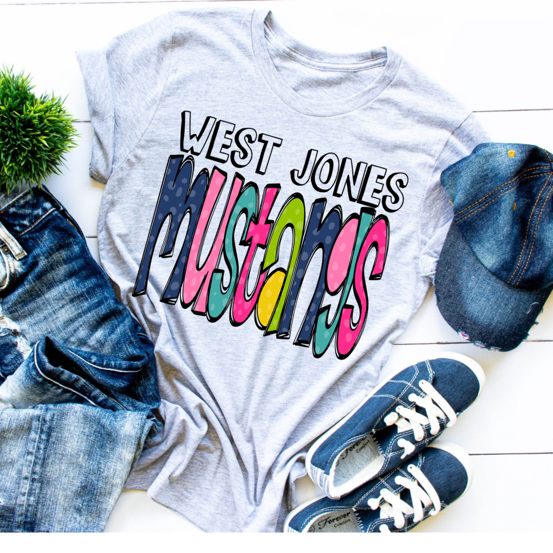 West Jones Mustangs Colorful