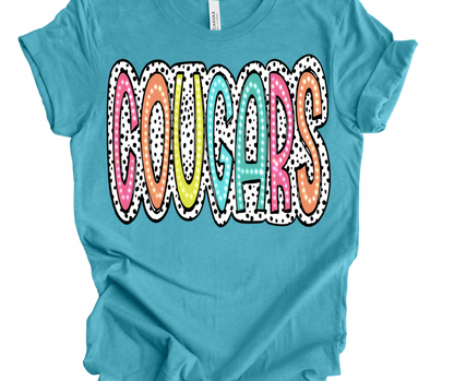 Cougars Bright Polka Dot