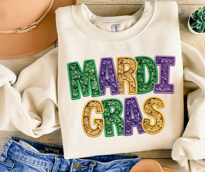 MARDI GRAS *Faux Sequin/Embroidery*