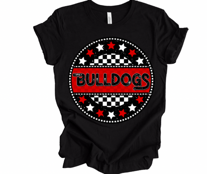 Bulldogs Checkered Star (Red/Black)