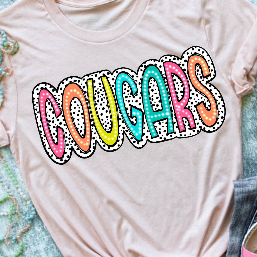 Cougars Bright Polka Dot