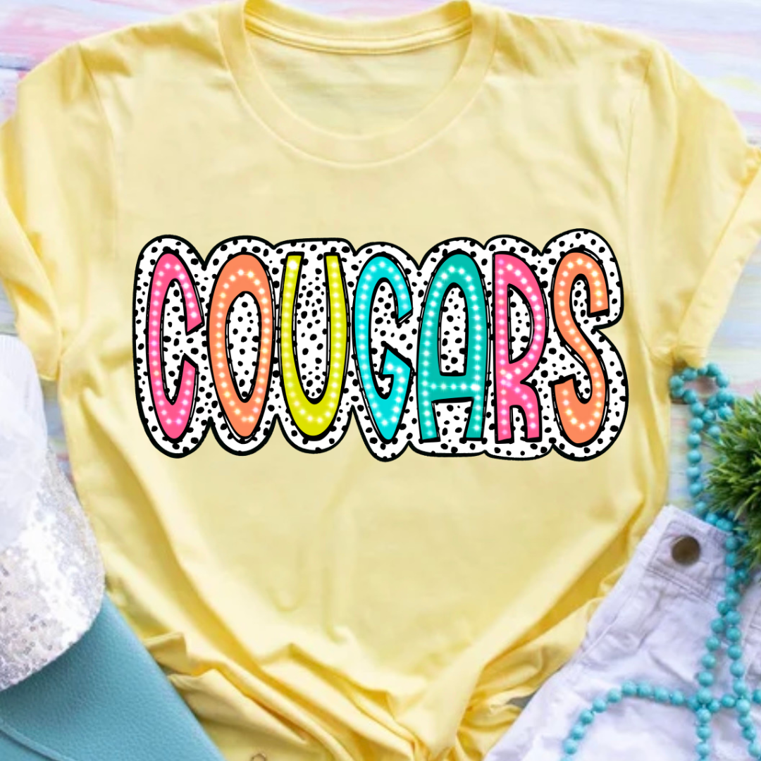 Cougars Bright Polka Dot
