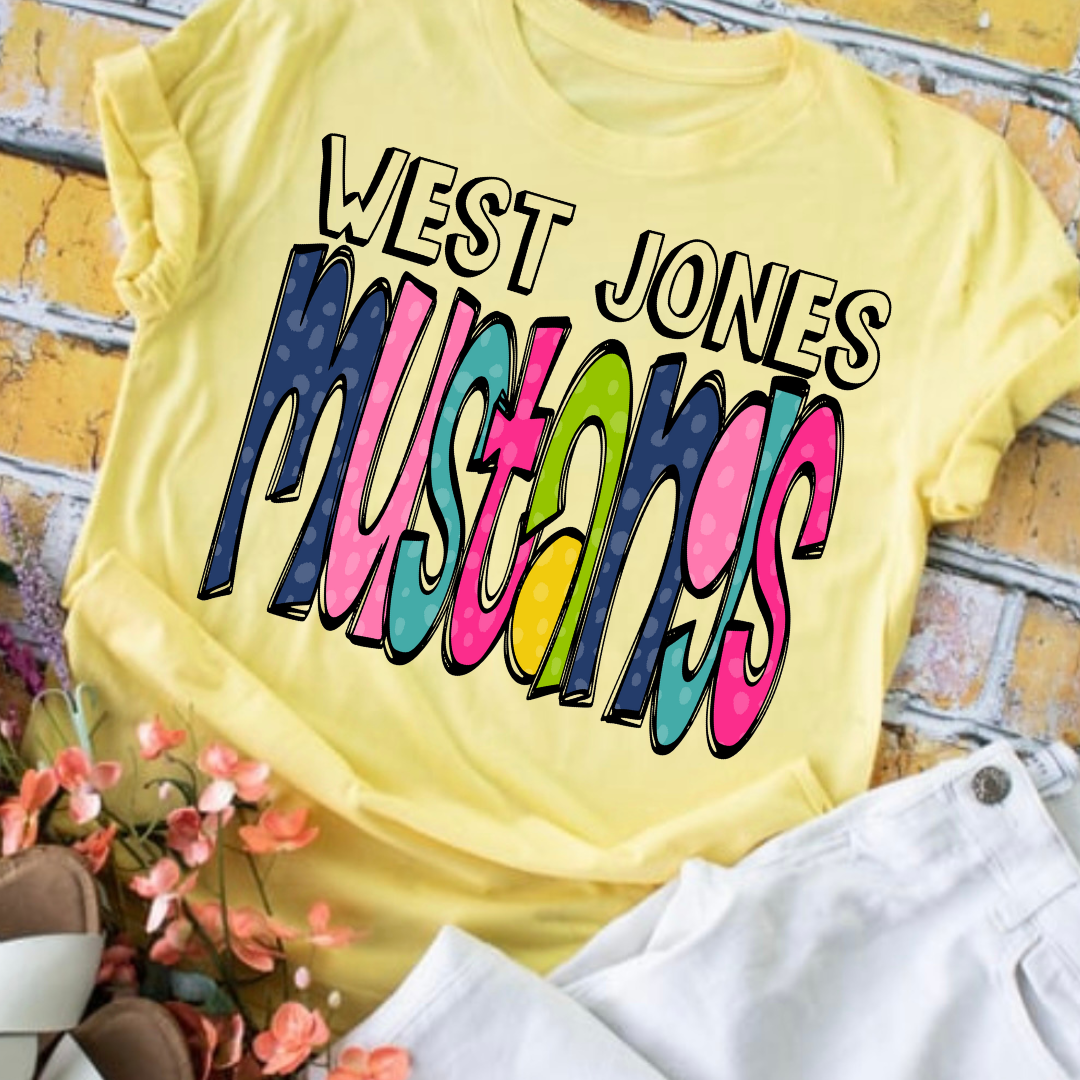 West Jones Mustangs Colorful