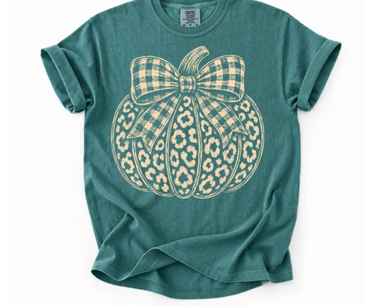Leopard Pumpkin with Bow