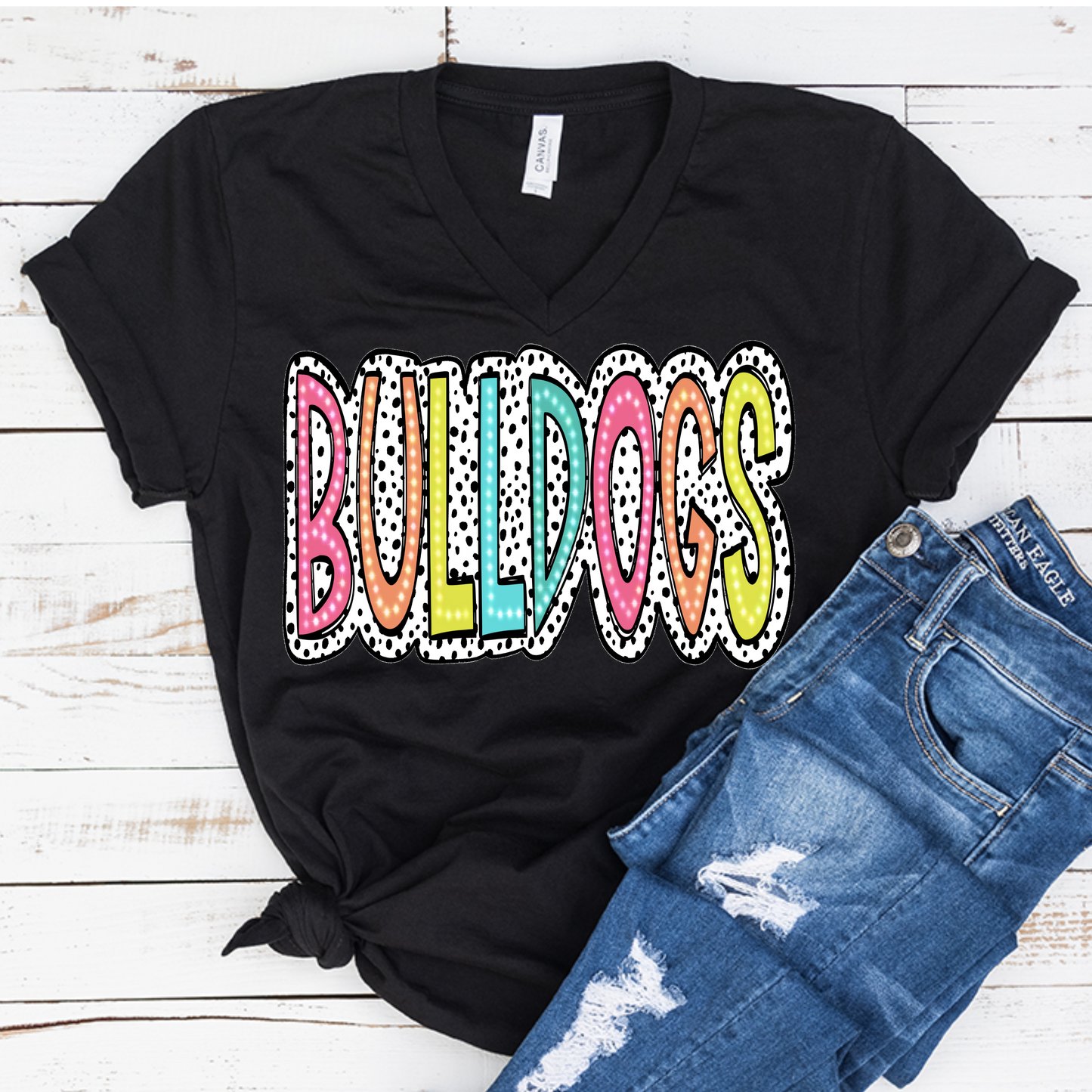 Bulldogs Bright Polka Dot