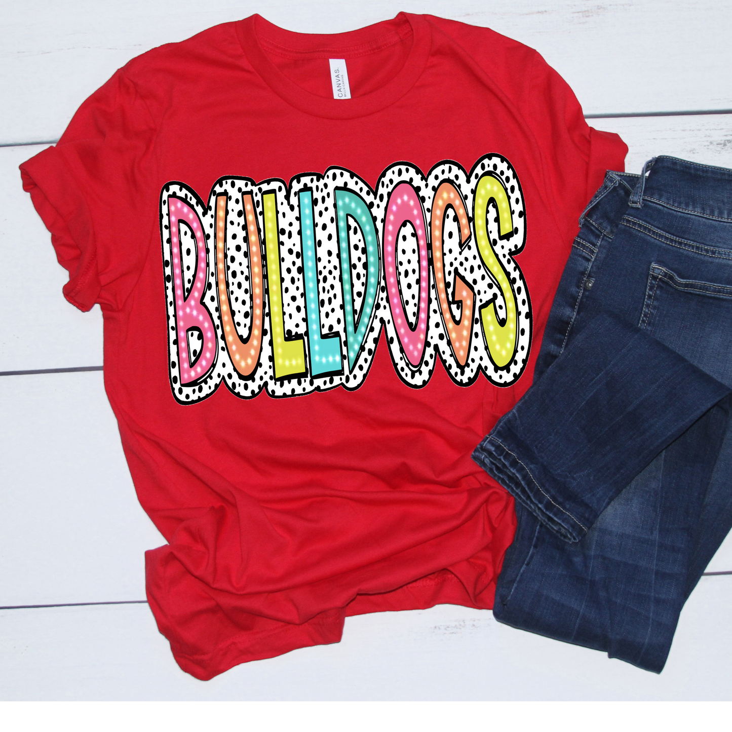 Bulldogs Bright Polka Dot