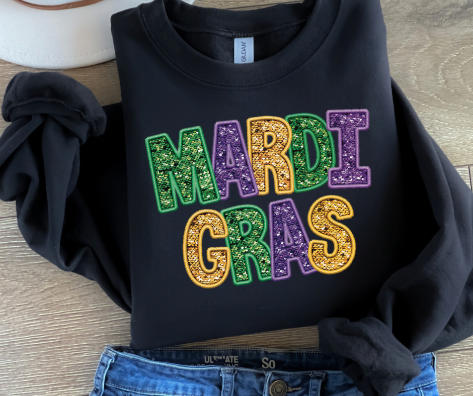 MARDI GRAS *Faux Sequin/Embroidery*