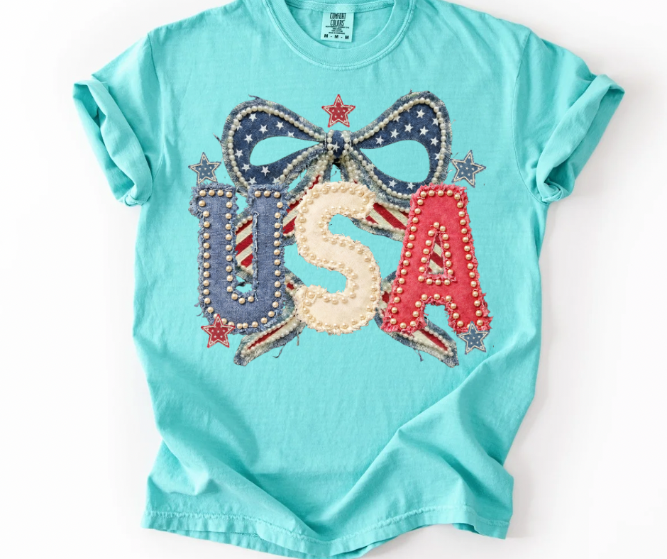 USA Bow Faux Pearls & Stars
