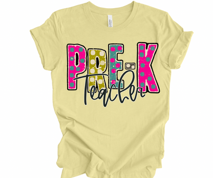 Pre-K Teacher (Funky Multicolor)