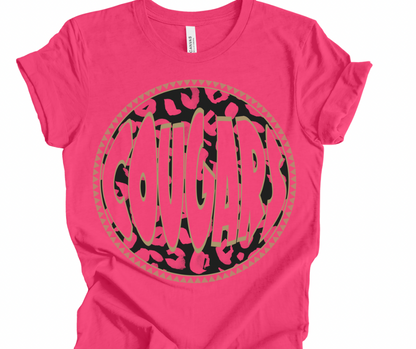 Cougars Leopard Retro Circle