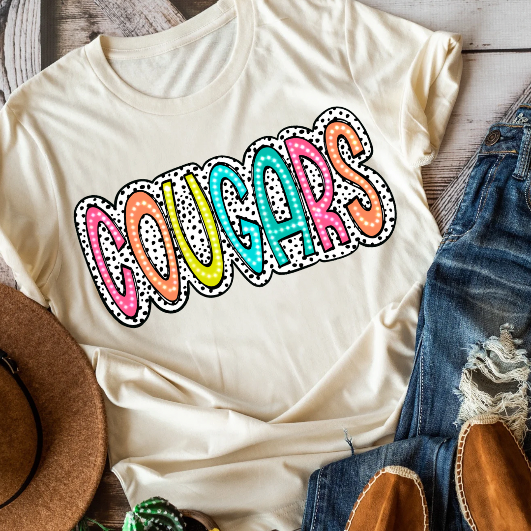 Cougars Bright Polka Dot