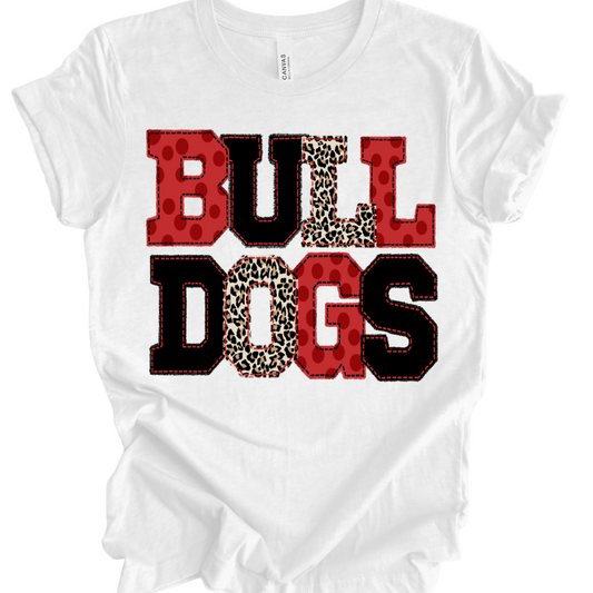 Bulldogs Faux Embroidery