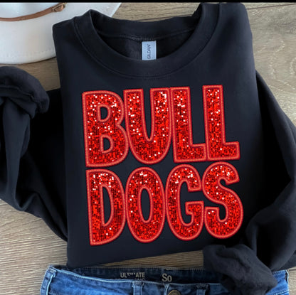 Bulldogs (Red *FAUX Sequin)