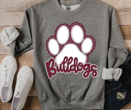 Bulldogs Paw Polka Dot