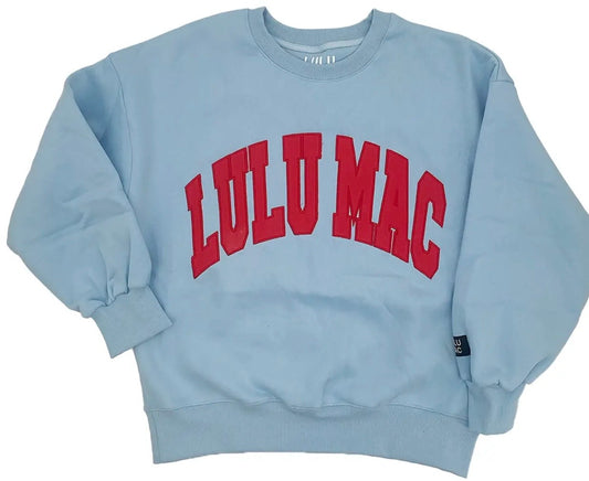 LULU MAC SWEATSHIRT (Light Blue/Red)