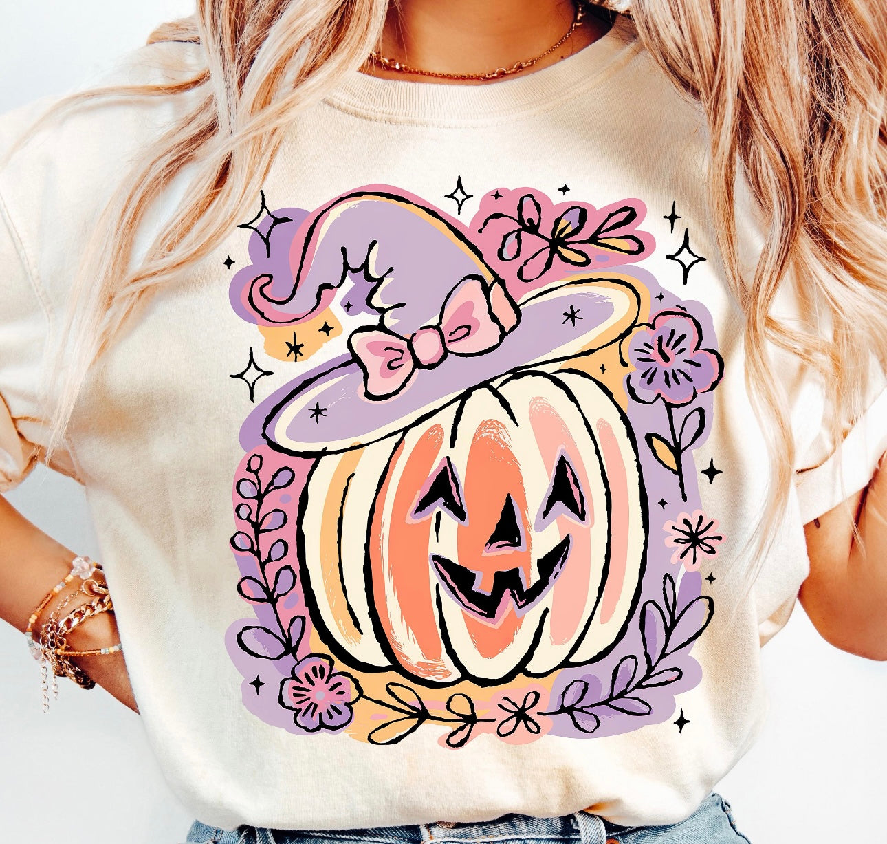 Floral Halloween Pumpkin