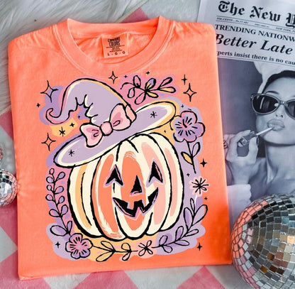 Floral Halloween Pumpkin