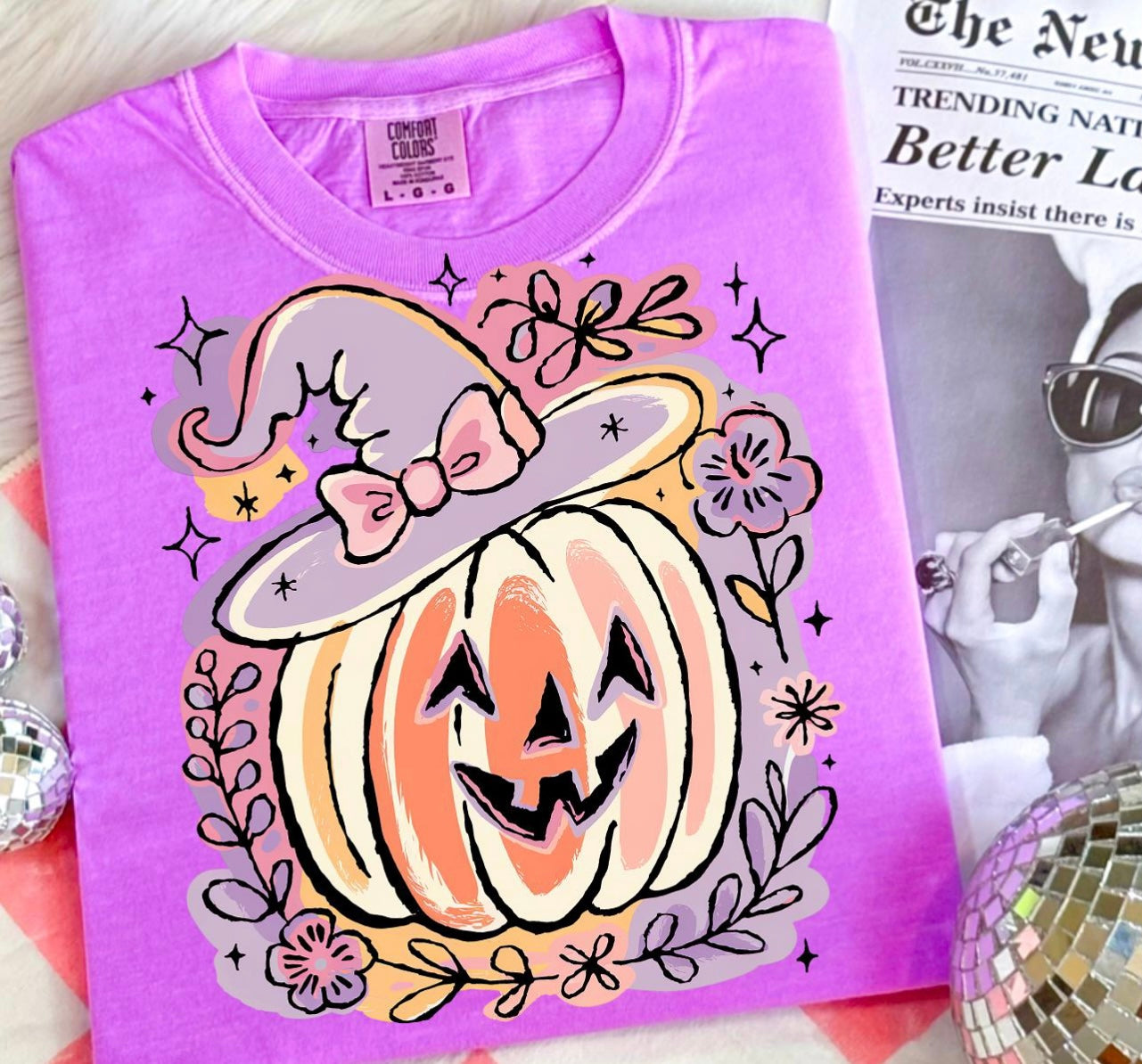 Floral Halloween Pumpkin